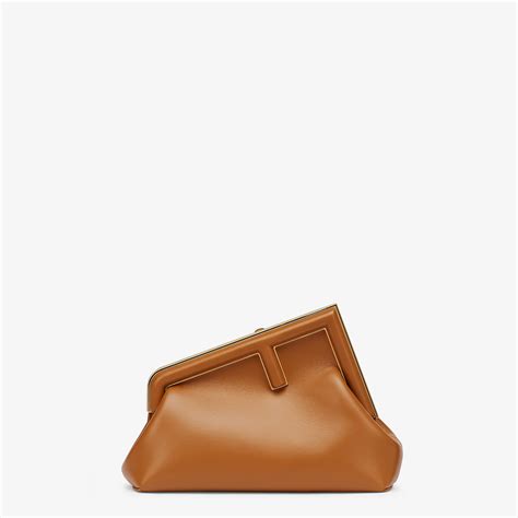 fendi first bag brown|fendi brown handbag.